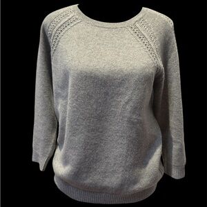 J. Crew Women's Light Gray Crew Neck Sweater